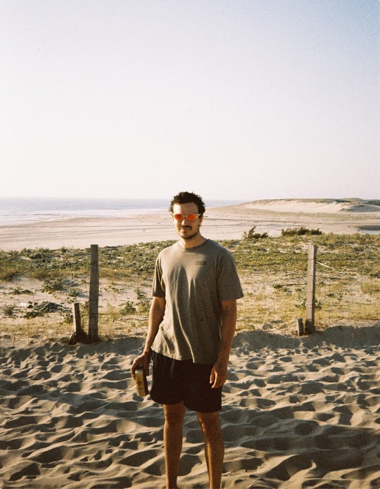 Sam on a beach
